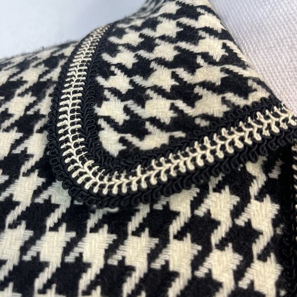 Vintage Tribeca Studio Blazer Jacket size 12 Black Ivory Hounds Tooth 90's Y2K - Picture 4 of 8